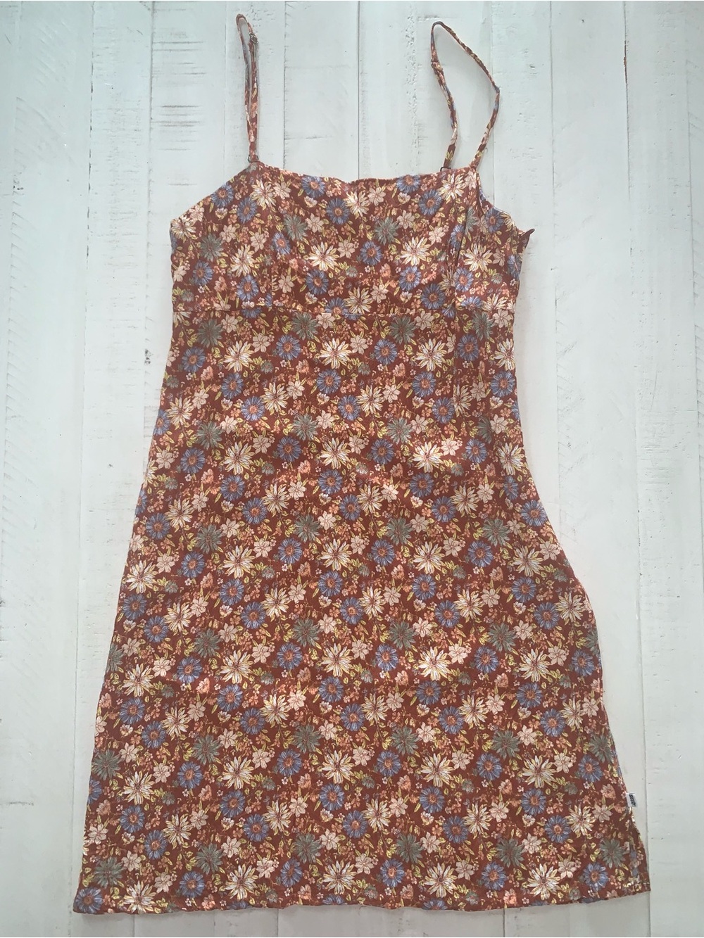NWOT Sisstrevolution Mini Dress Size XS Brown w/ Floral Print